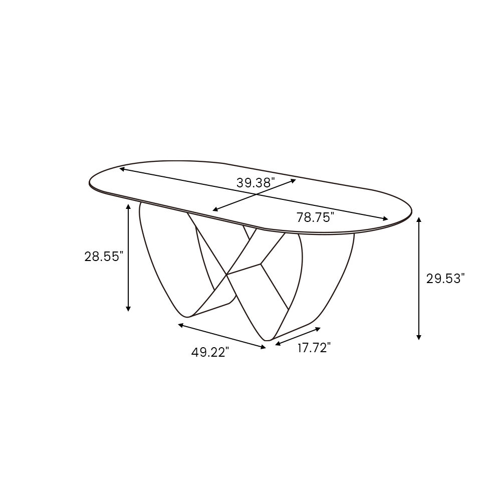 Sintered Stone White & Black Dining Tables