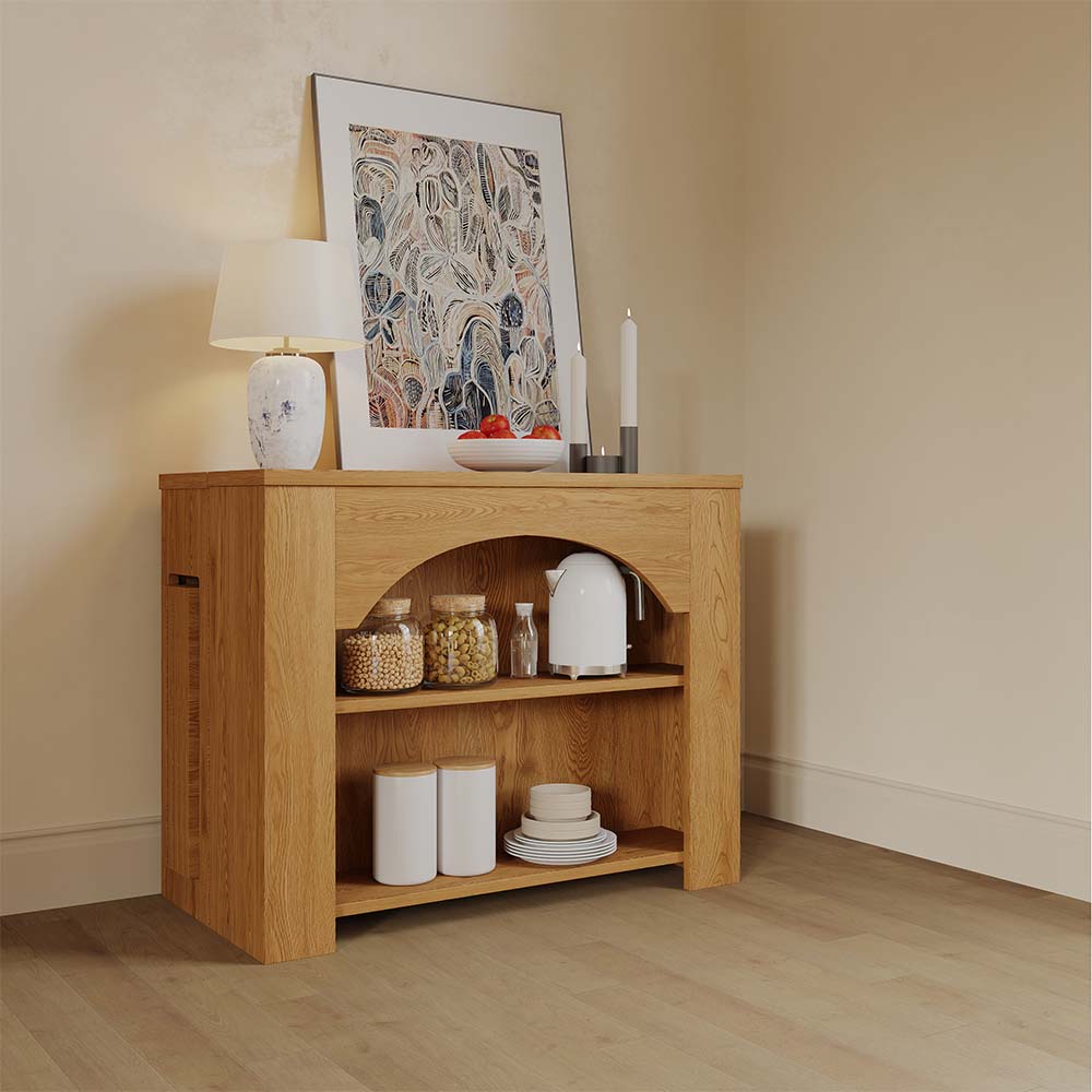 with Cabinets Walnut Color MDF Dining Tables