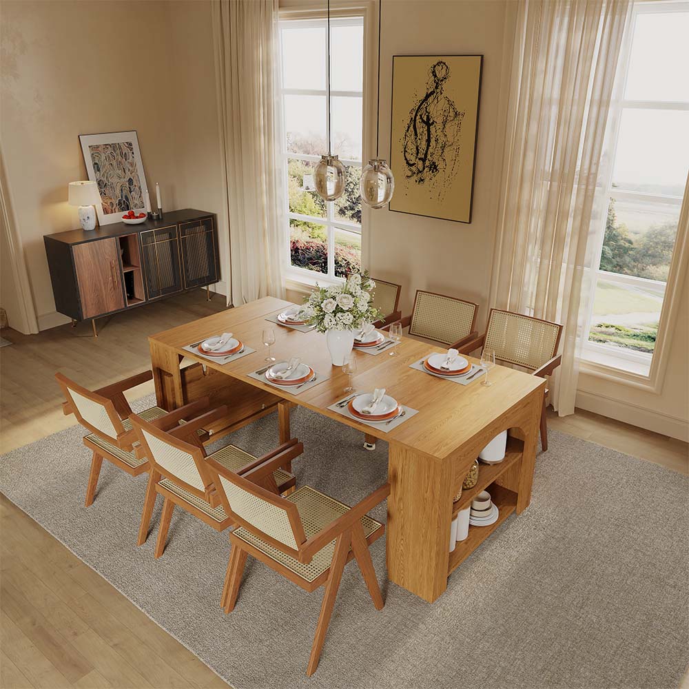 Modern Walnut Color MDF Dining Tables