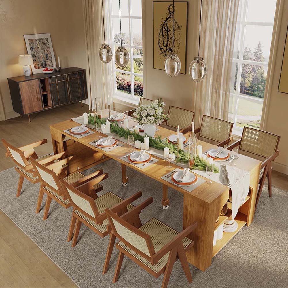 Modern Walnut Color MDF Dining Tables