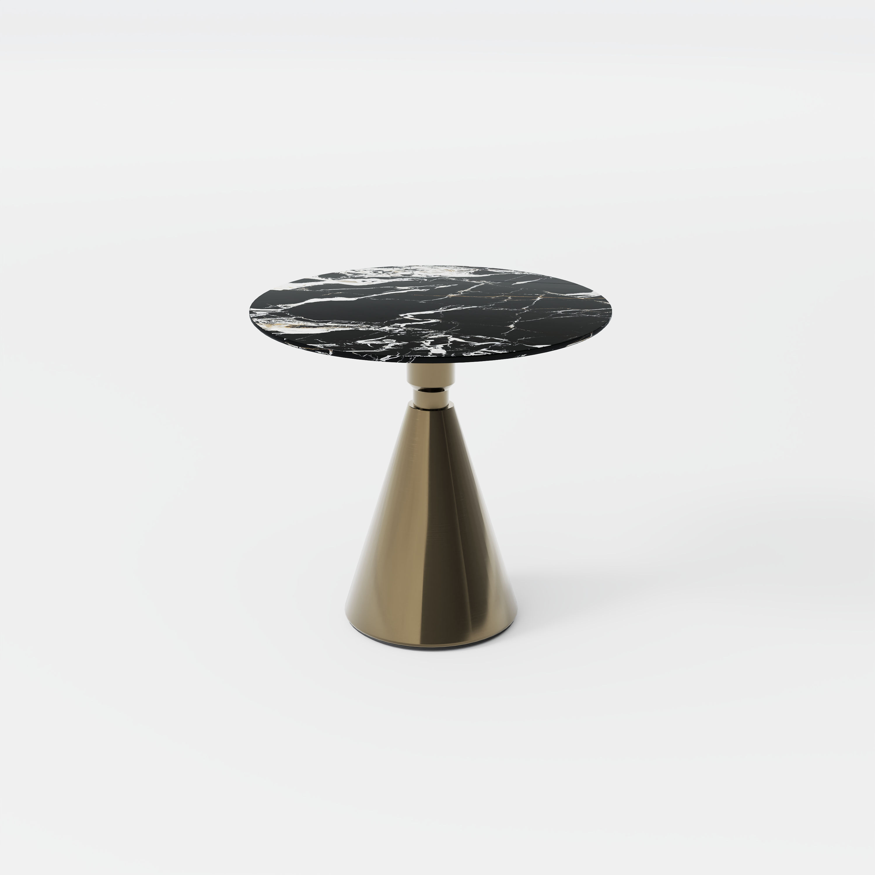 Metal Leg Black & White Faux Marble Dining Tables