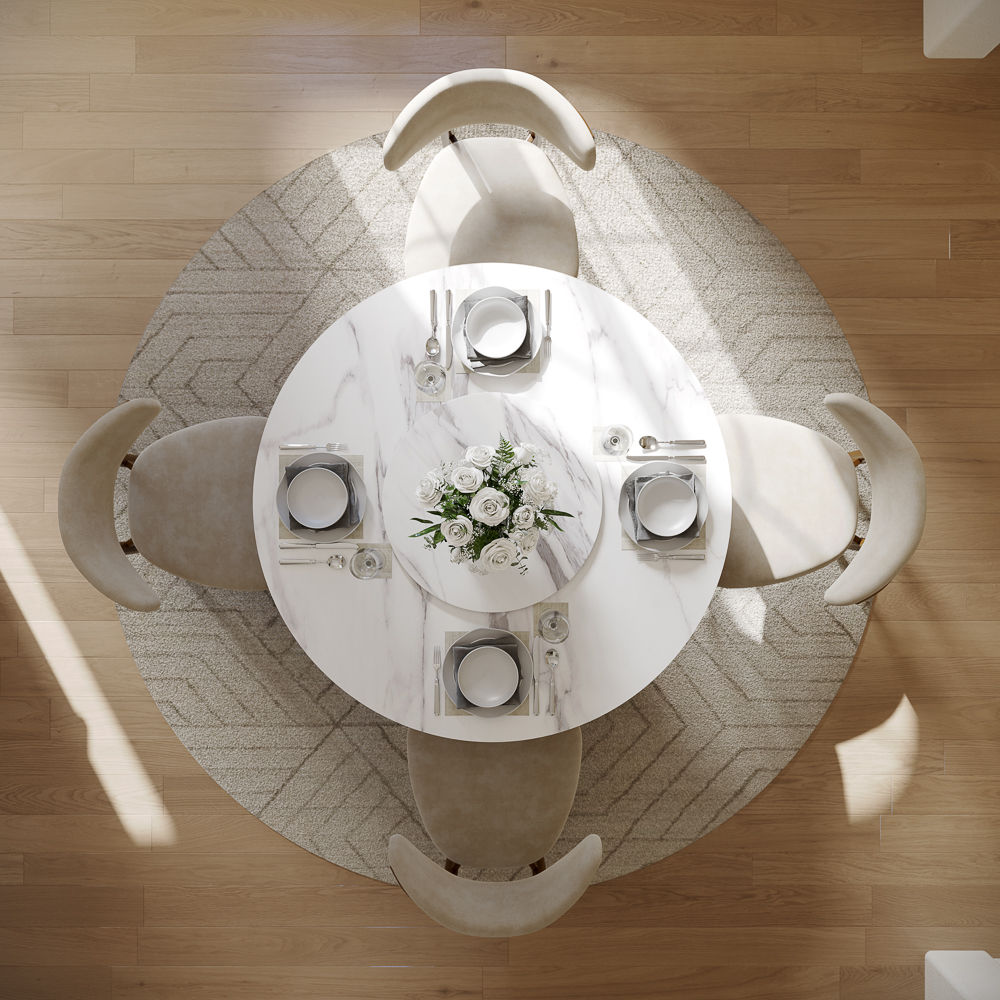 Solid Wood Walnut & White Solid Wood Dining Tables