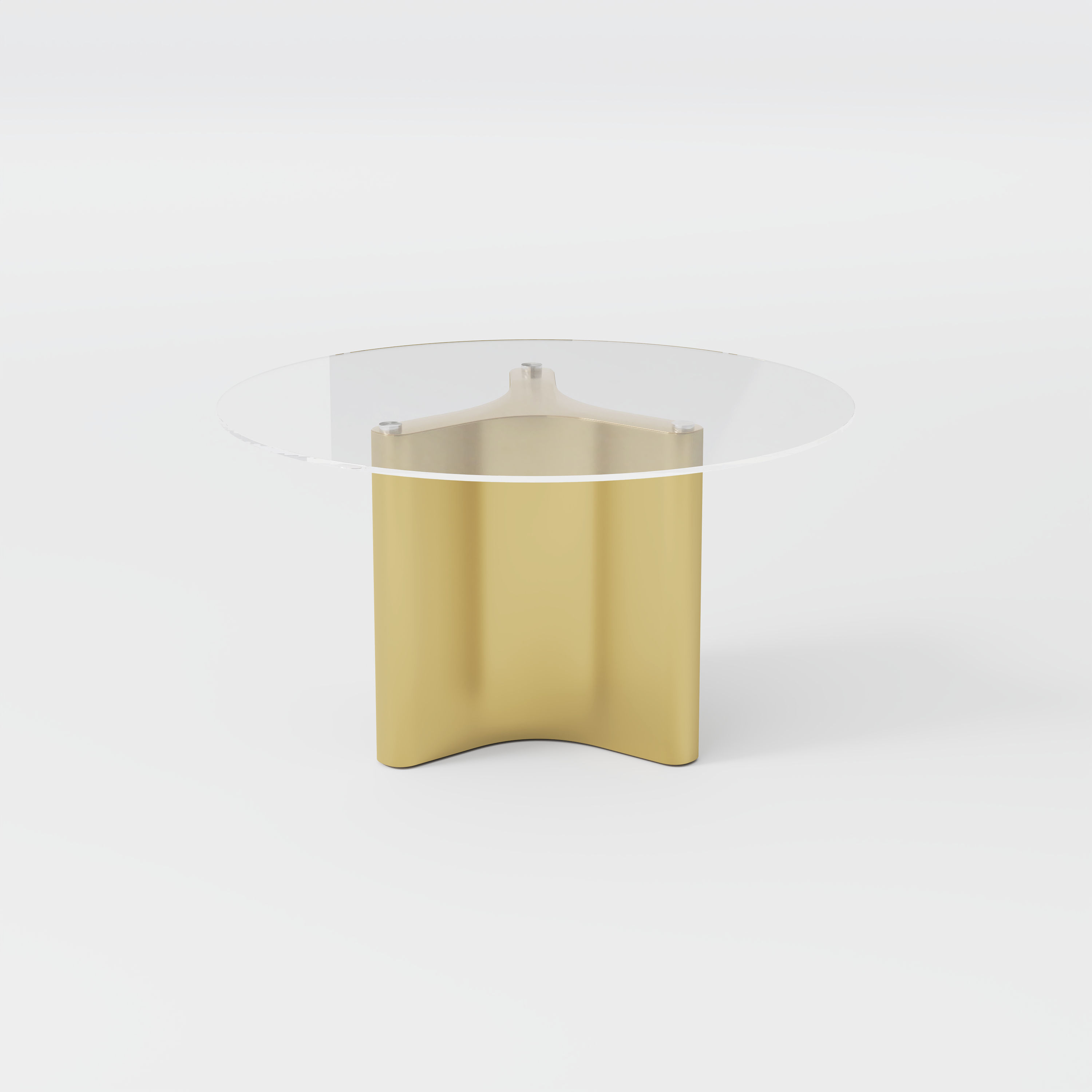 Partly Assemble Transparent Tempered Glass Dining Tables