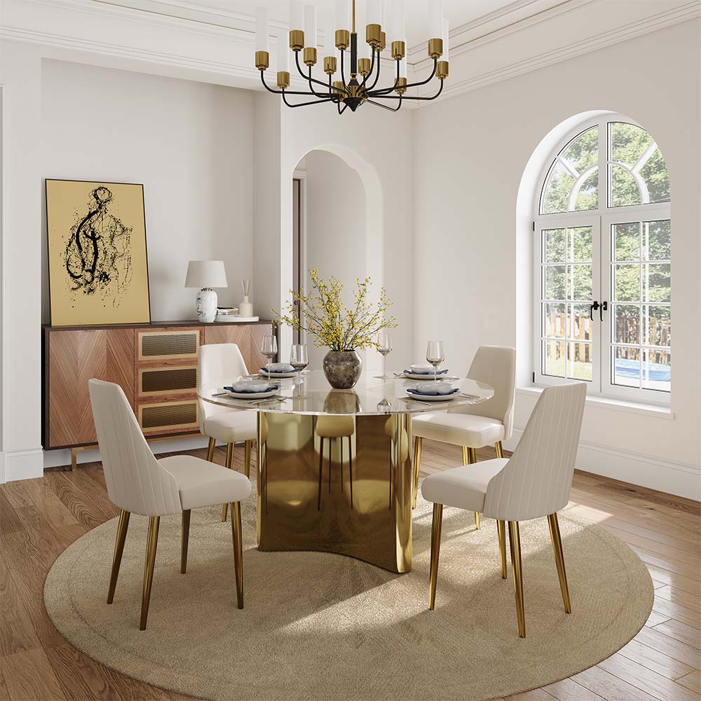 Glass Transparent Tempered Glass Dining Tables