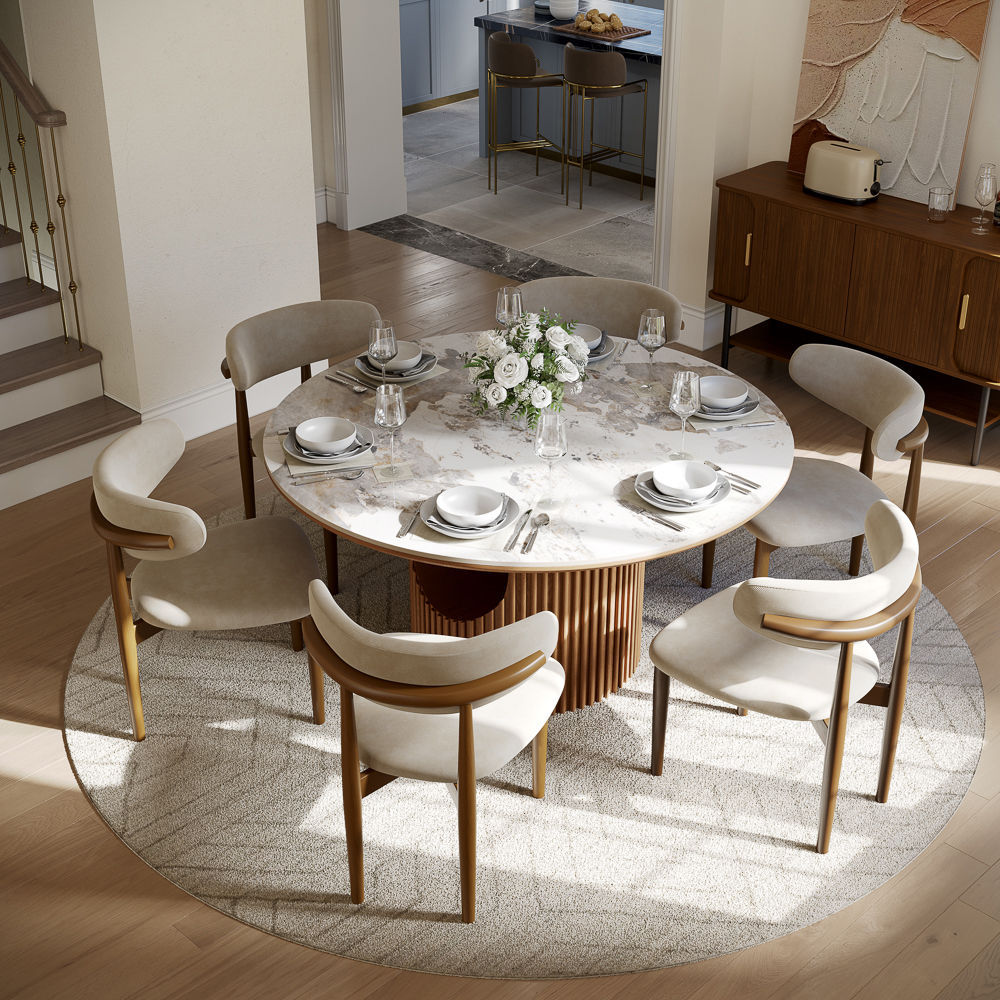 Sintered Stone Pandora & Walnut Solid Wood Dining Tables