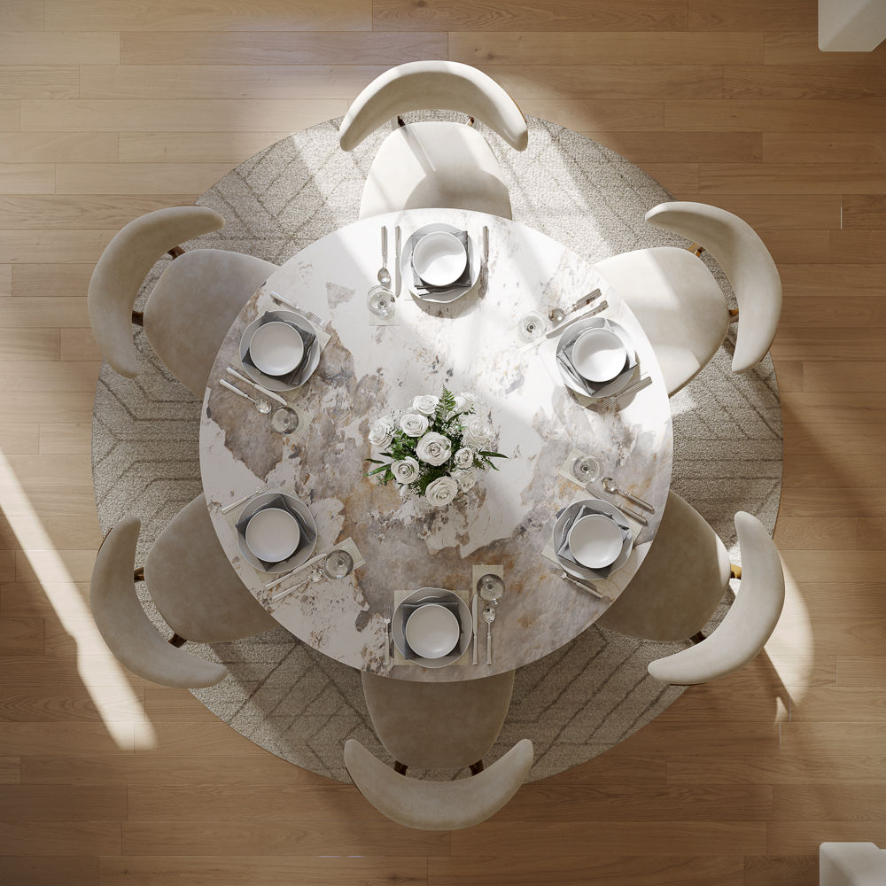 Solid Wood Leg Pandora & Walnut Solid Wood Dining Tables