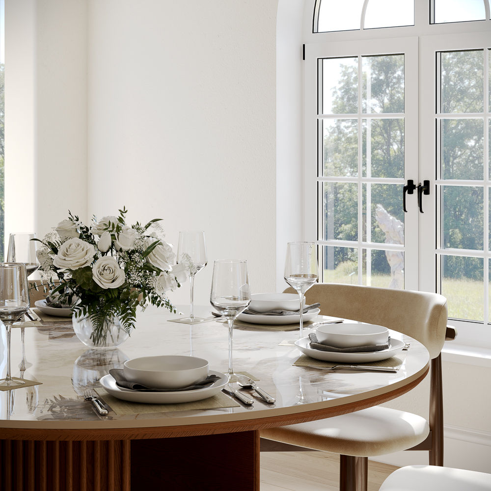 Round Pandora & Walnut Solid Wood Dining Tables