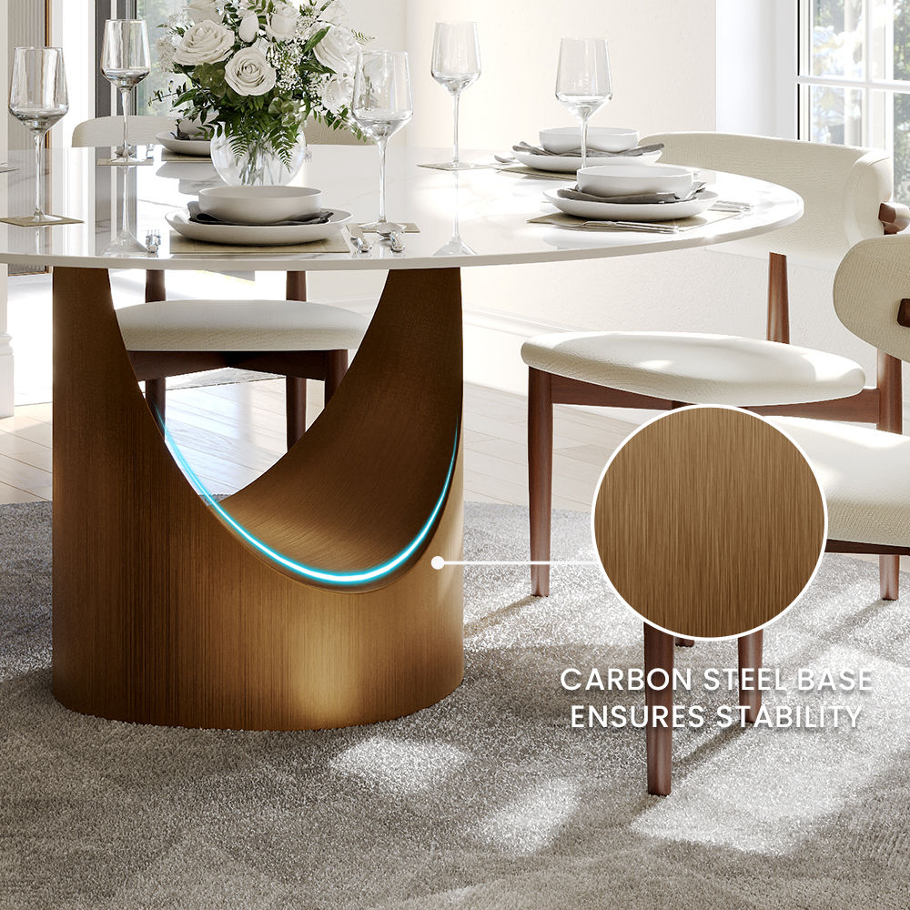 Modern White Sintered Stone Dining Tables