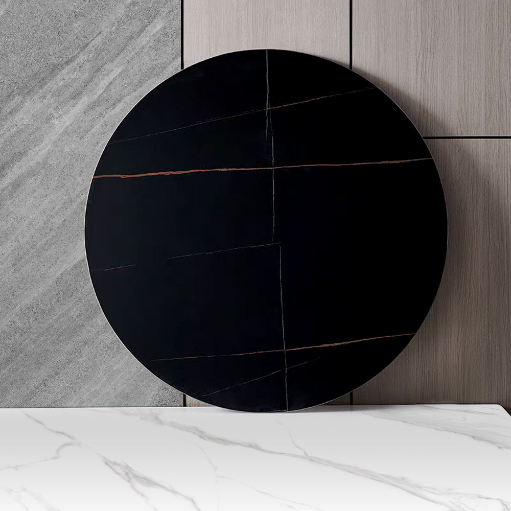 Black Glossy Sintered Stone Dining Tables