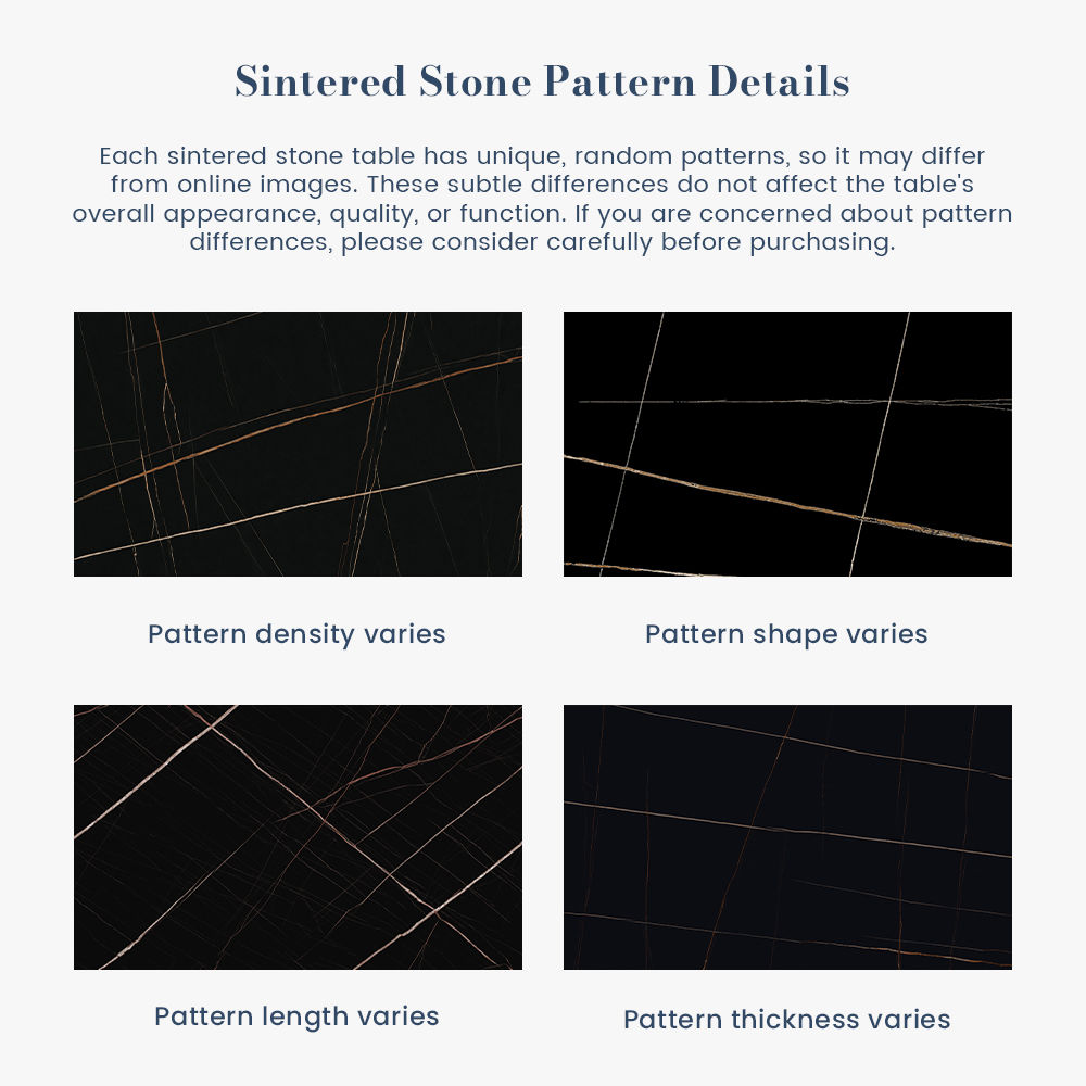 Black Glossy Sintered Stone Dining Tables