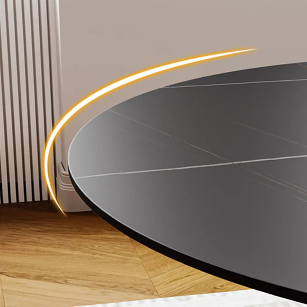 Black Glossy Sintered Stone Dining Tables