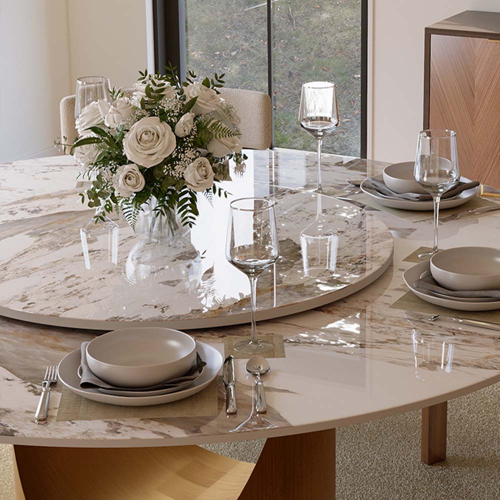 Pandora Glossy Sintered Stone Dining Tables