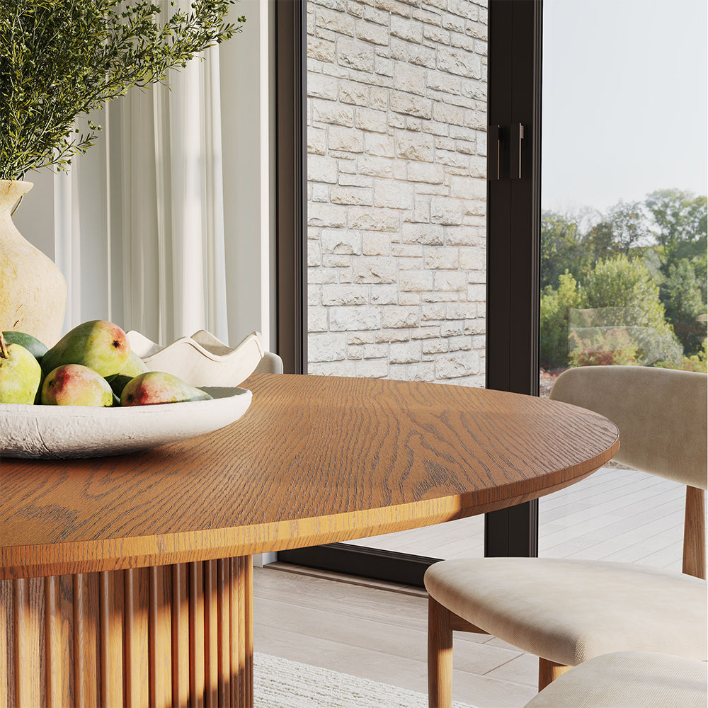 SMILE Walnut Color Plywood Dining Tables