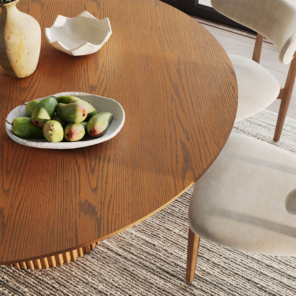 with Storage Walnut Color Plywood Dining Tables