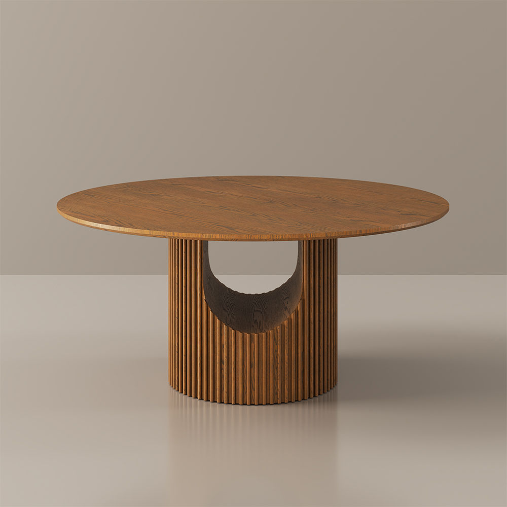 Mid Century Modern Walnut Color Plywood Dining Tables