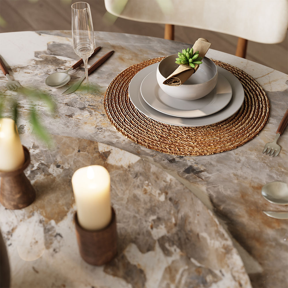 Solid Wood Pandora & Walnut Sintered Stone & Plywood Dining Tables