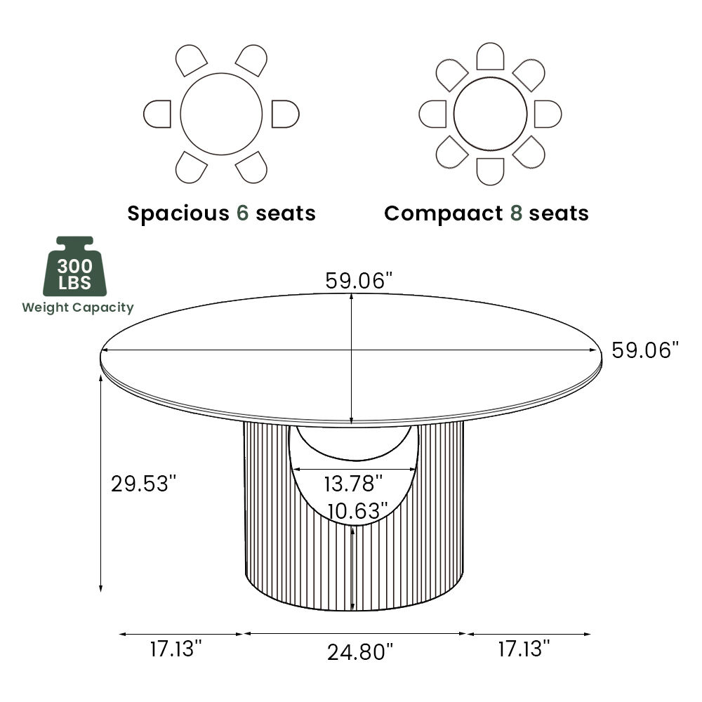 for 4 Walnut & White Sintered Stone & Plywood Dining Tables