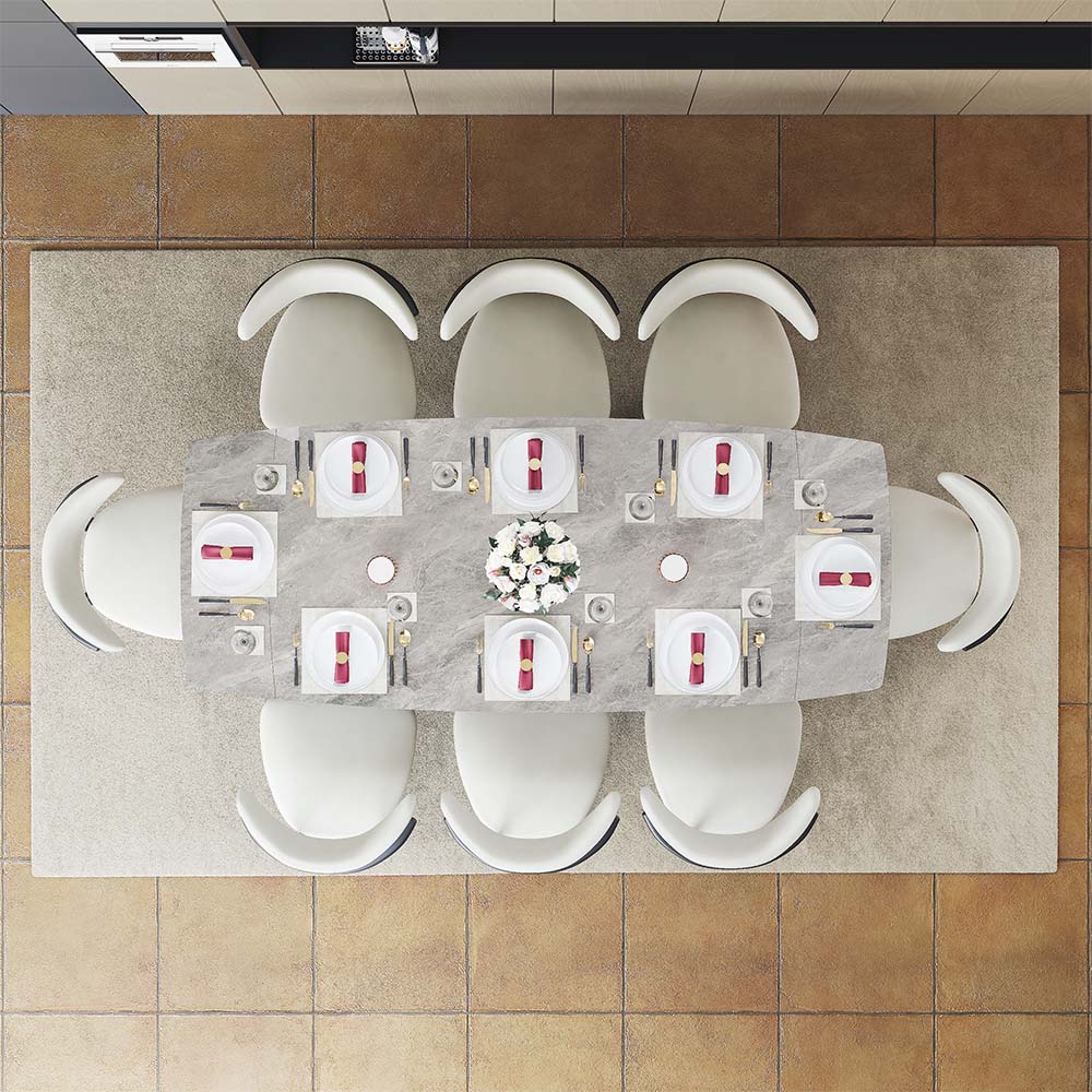 Light Gray Sintered Stone Dining Tables
