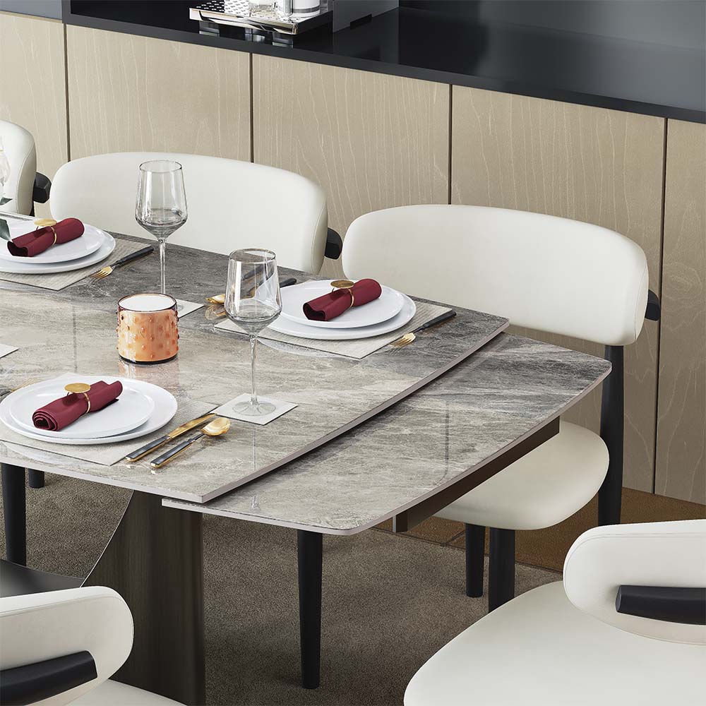 Light Gray Sintered Stone Dining Tables