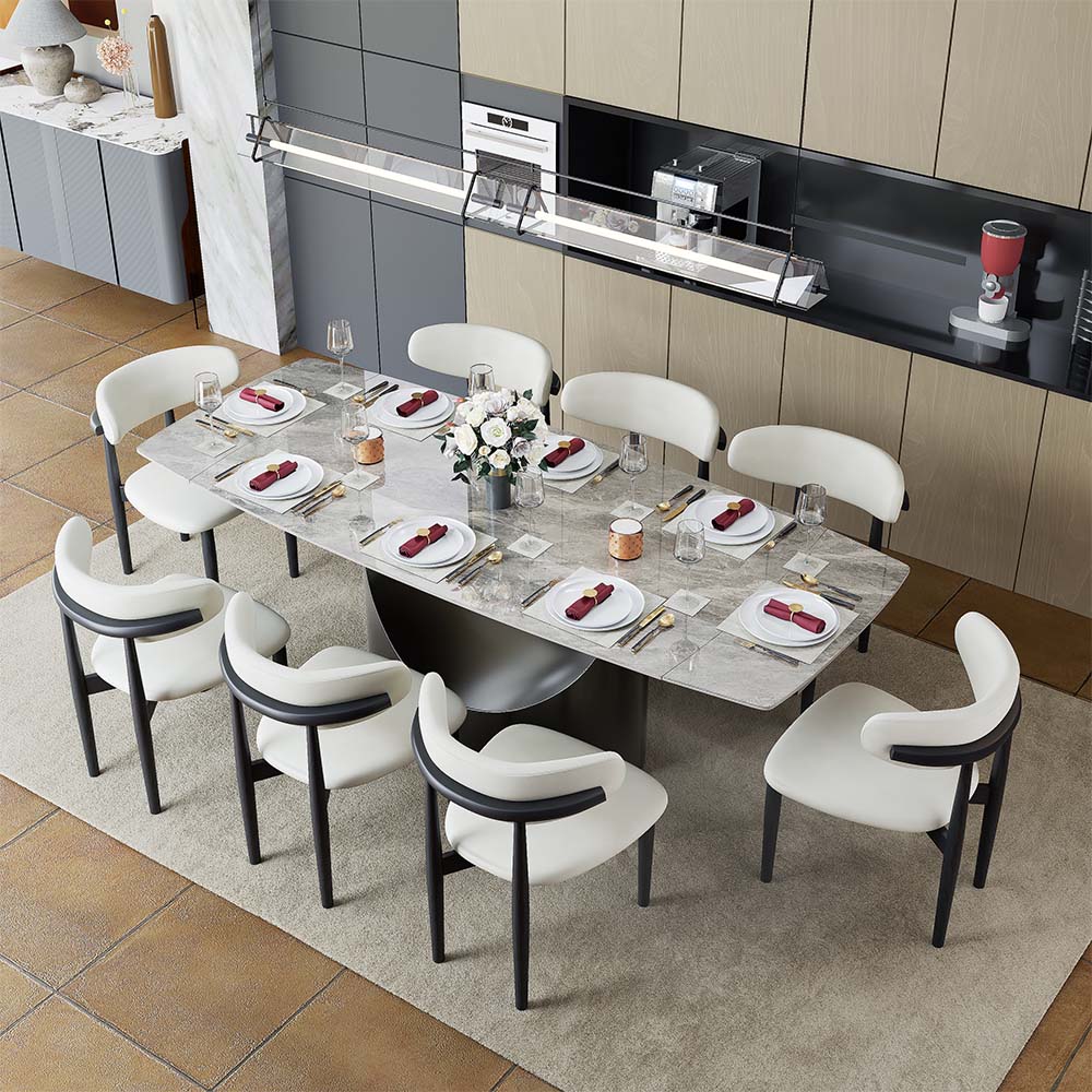 Light Gray Sintered Stone Dining Tables