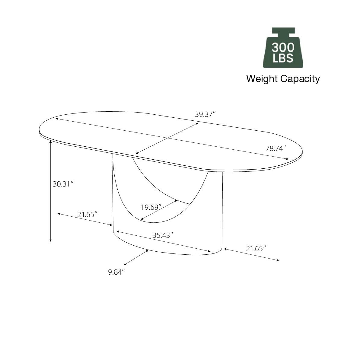 Matte Sintered Stone Black Sintered Stone Dining Tables