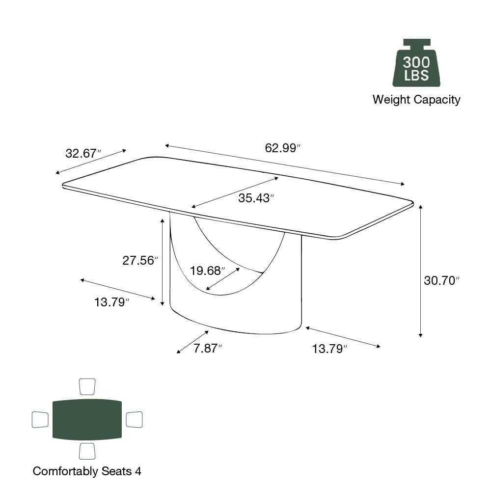 Partial Assembly Required Pandora Sintered Stone Dining Tables