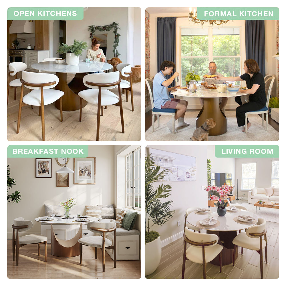 Modern White Sintered Stone Dining Tables