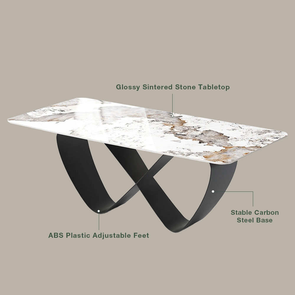 Black Pandora Sintered Stone Dining Tables