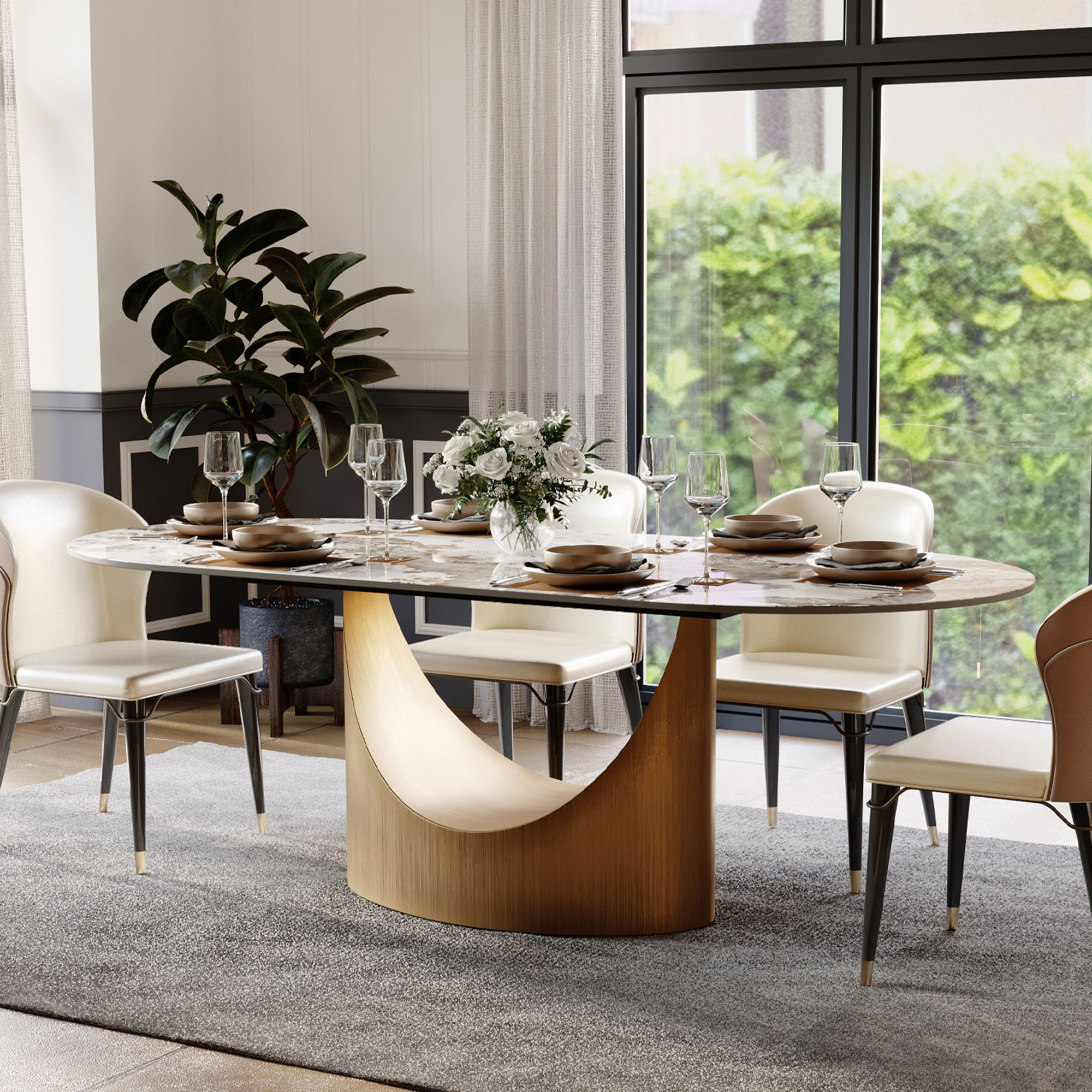 Hobart Pandora Sintered Stone Dining Tables
