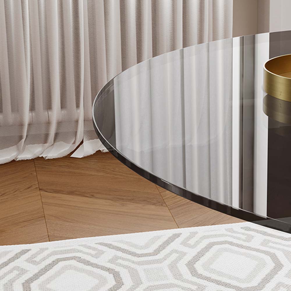 Smoked Gray Tempered Glass Dining Tables