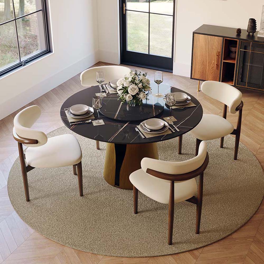 Black Glossy Sintered Stone Dining Tables