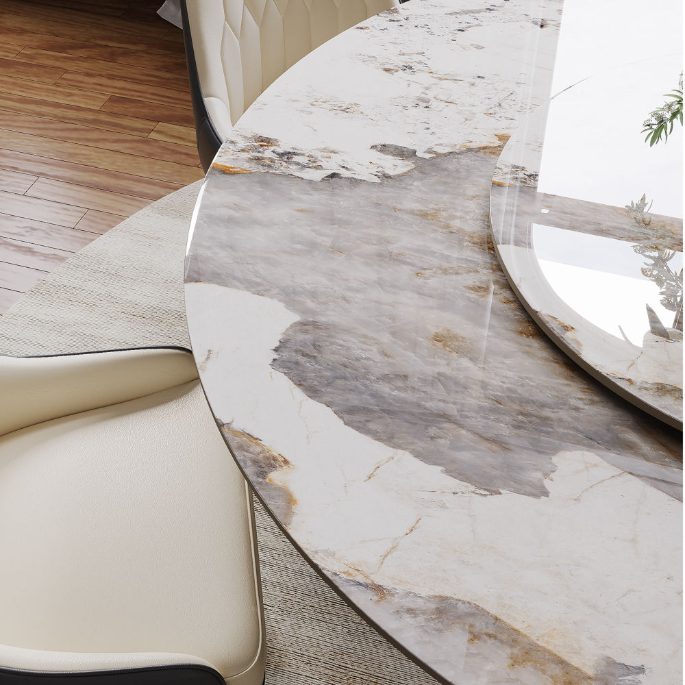 Pandora Glossy Sintered Stone Dining Tables
