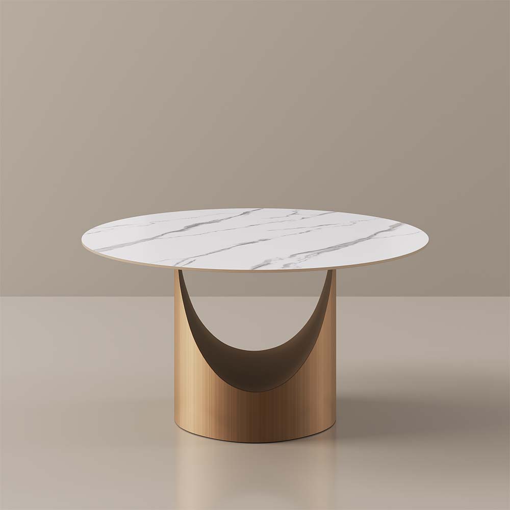 for 6 White Matte Sintered Stone Dining Tables