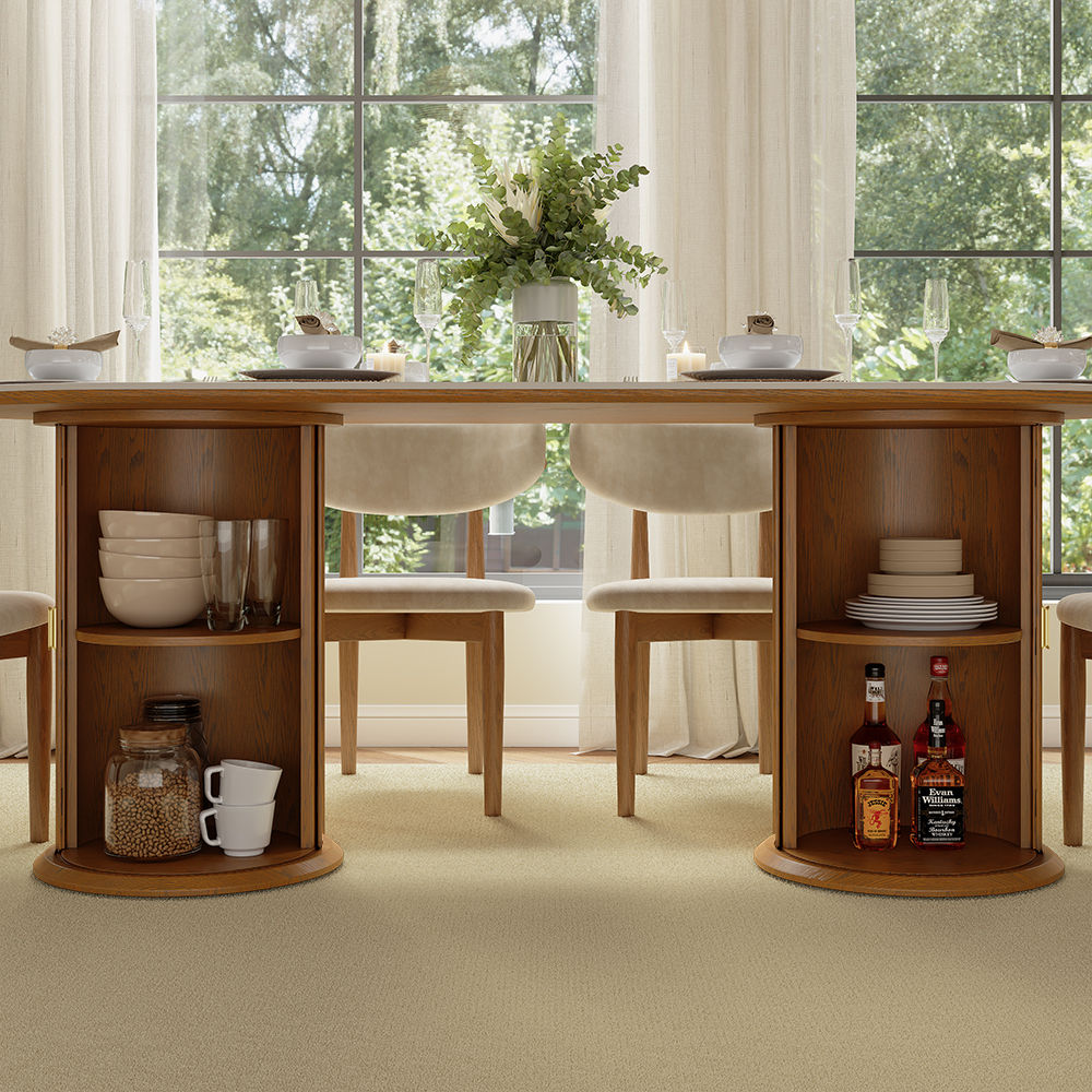 White & Walnut Glossy Sintered Stone Dining Tables