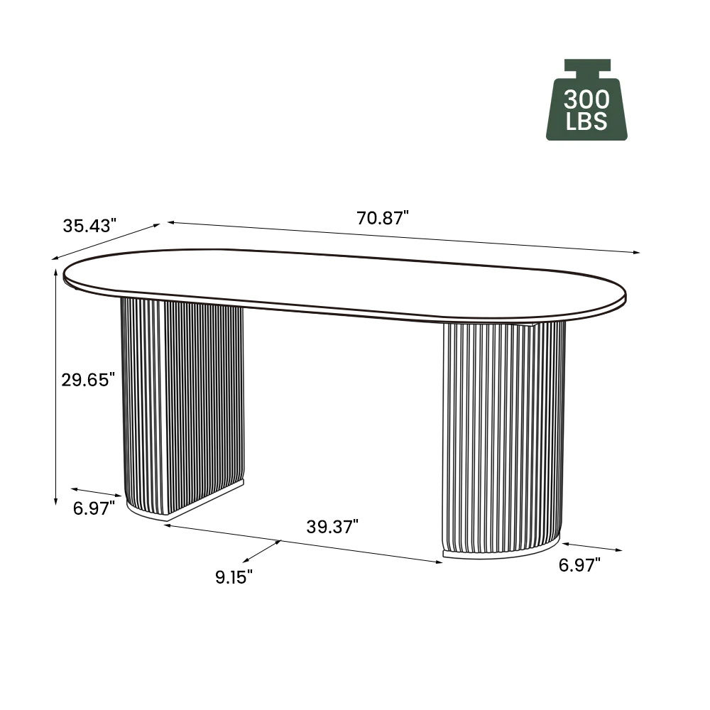 for 6 Pandora Glossy Sintered Stone Dining Tables