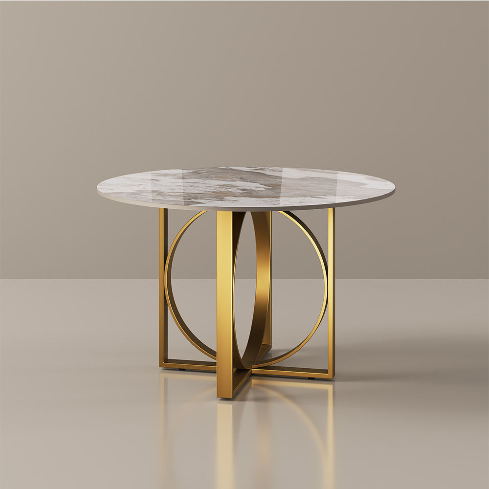 Sintered Stone Pandora & Gold Glossy Sintered Stone Dining Tables