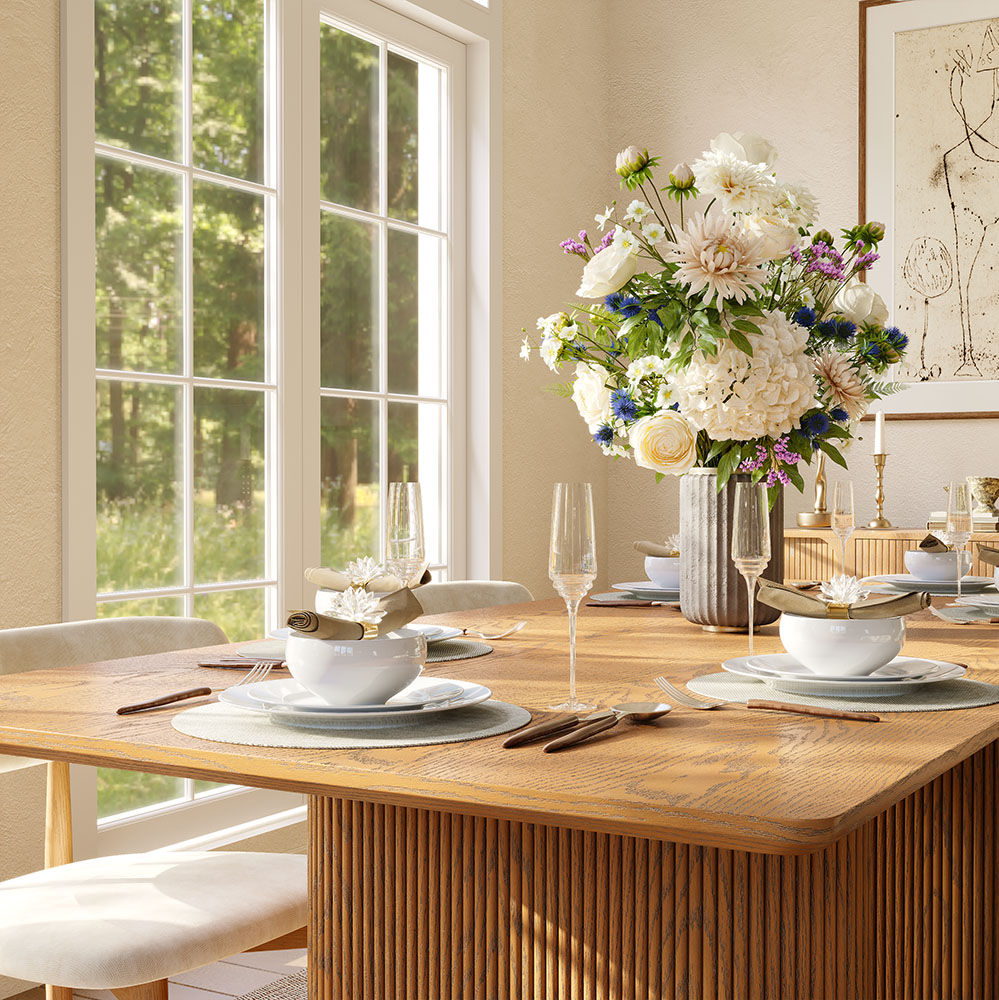 for 6 Walnut Color MDF Dining Tables