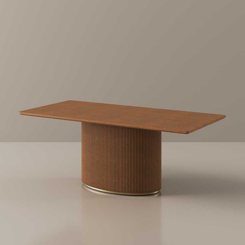 Walnut Color MDF Dining Tables