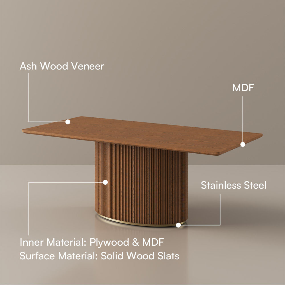 Wood Walnut Color MDF Dining Tables