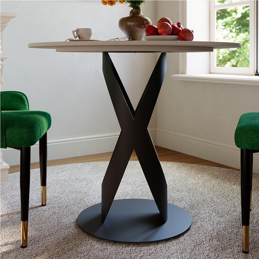 Black White & Black Sintered Stone Dining Tables