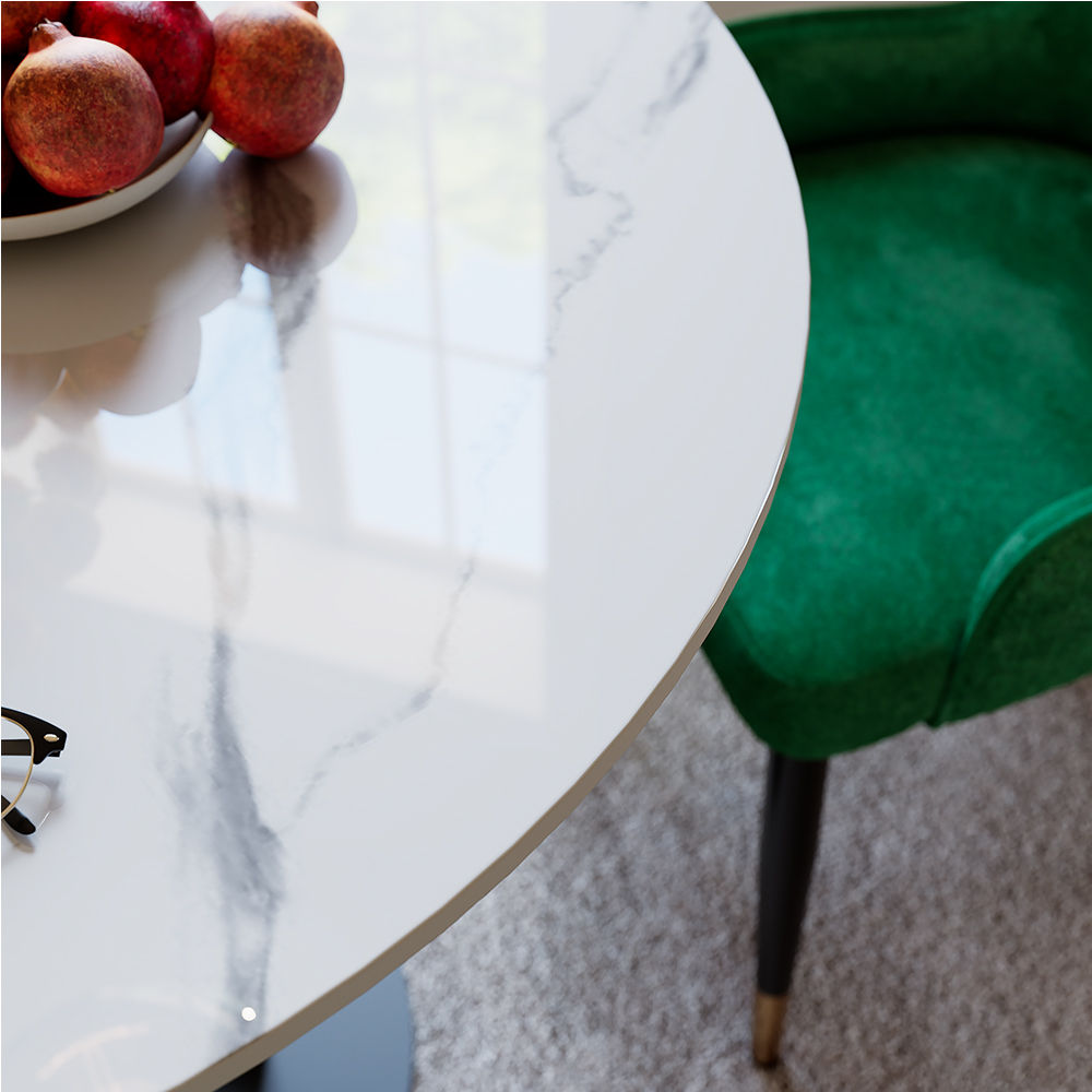 Black White & Black Sintered Stone Dining Tables