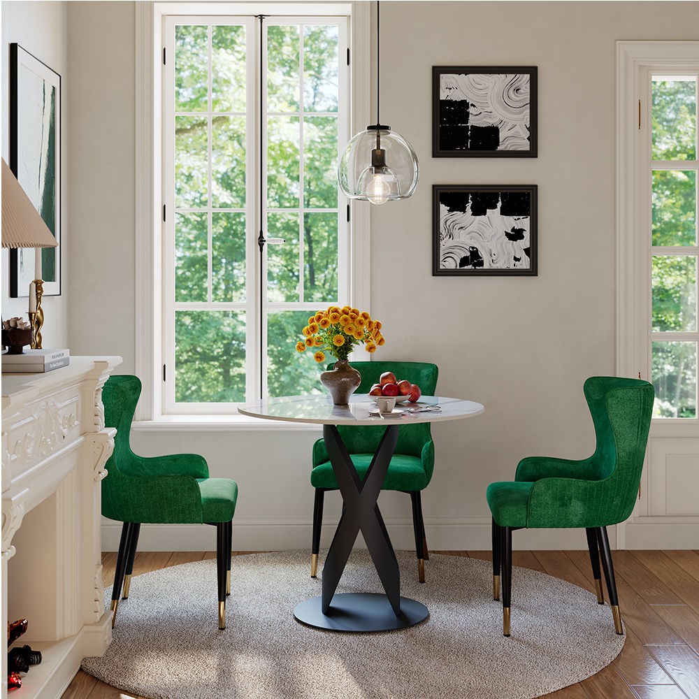 Sintered Stone White & Black Sintered Stone Dining Tables