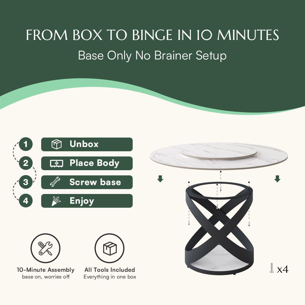 Glossy Sintered Stone White Glossy Sintered Stone Dining Tables