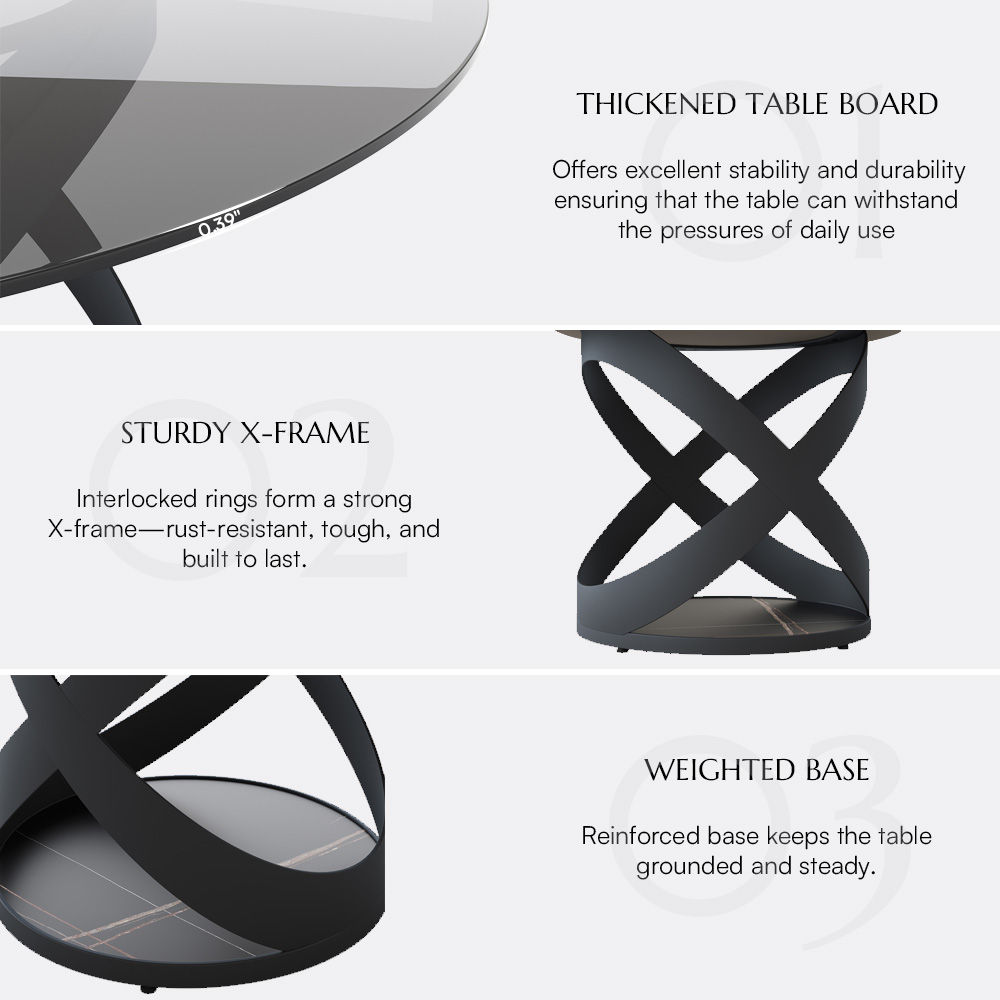 for 6 Smoked Gray Tempered Glass Dining Tables