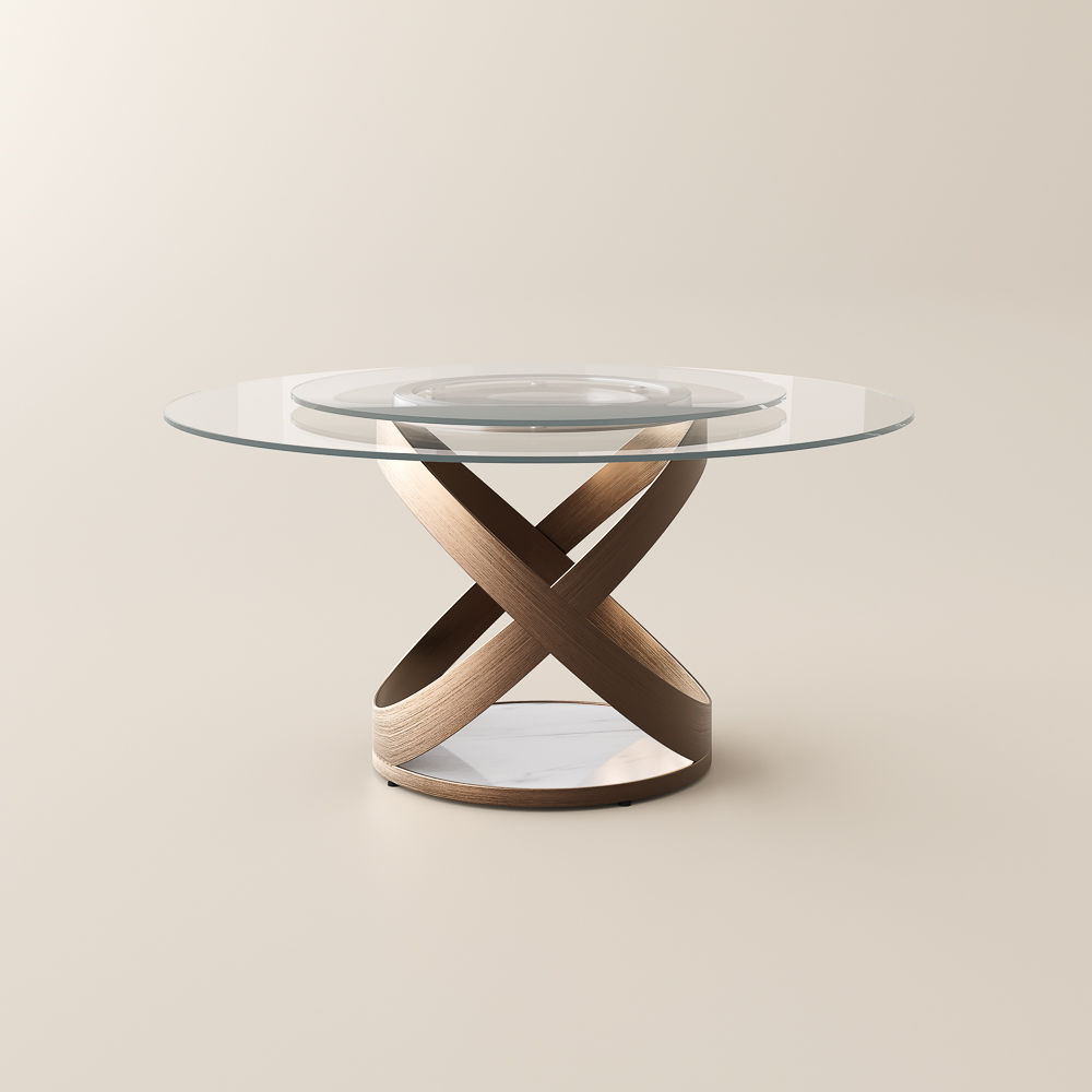 Partial Assembly Required Clear Tempered Glass Dining Tables