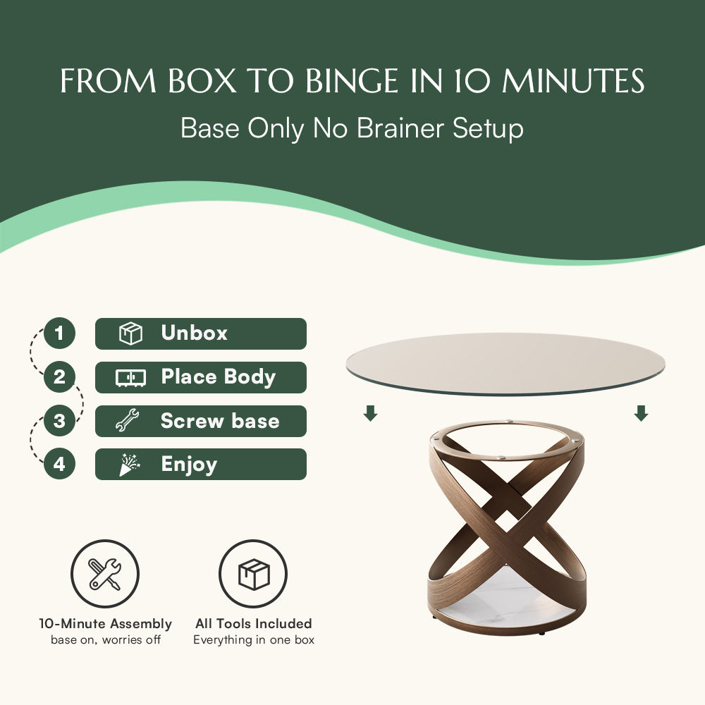 Pedestal Clear Tempered Glass Dining Tables