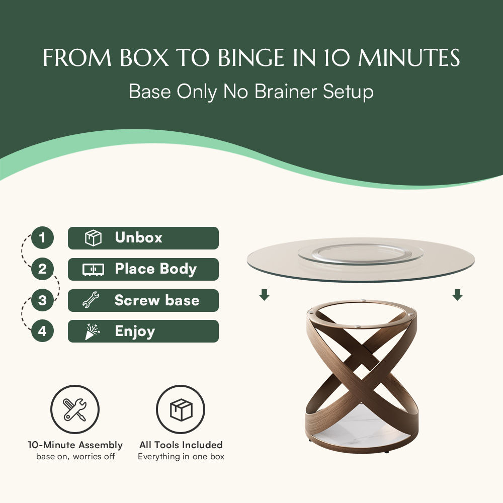 X-Shape Clear Tempered Glass Dining Tables