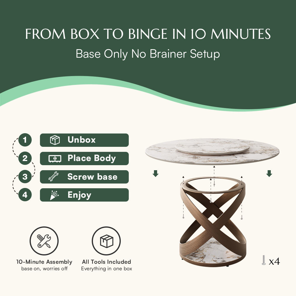 Maxwell Pandora Glossy Sintered Stone Dining Tables