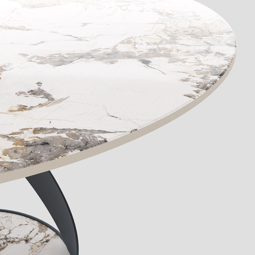 Bronze Pandora Glossy Sintered Stone Dining Tables