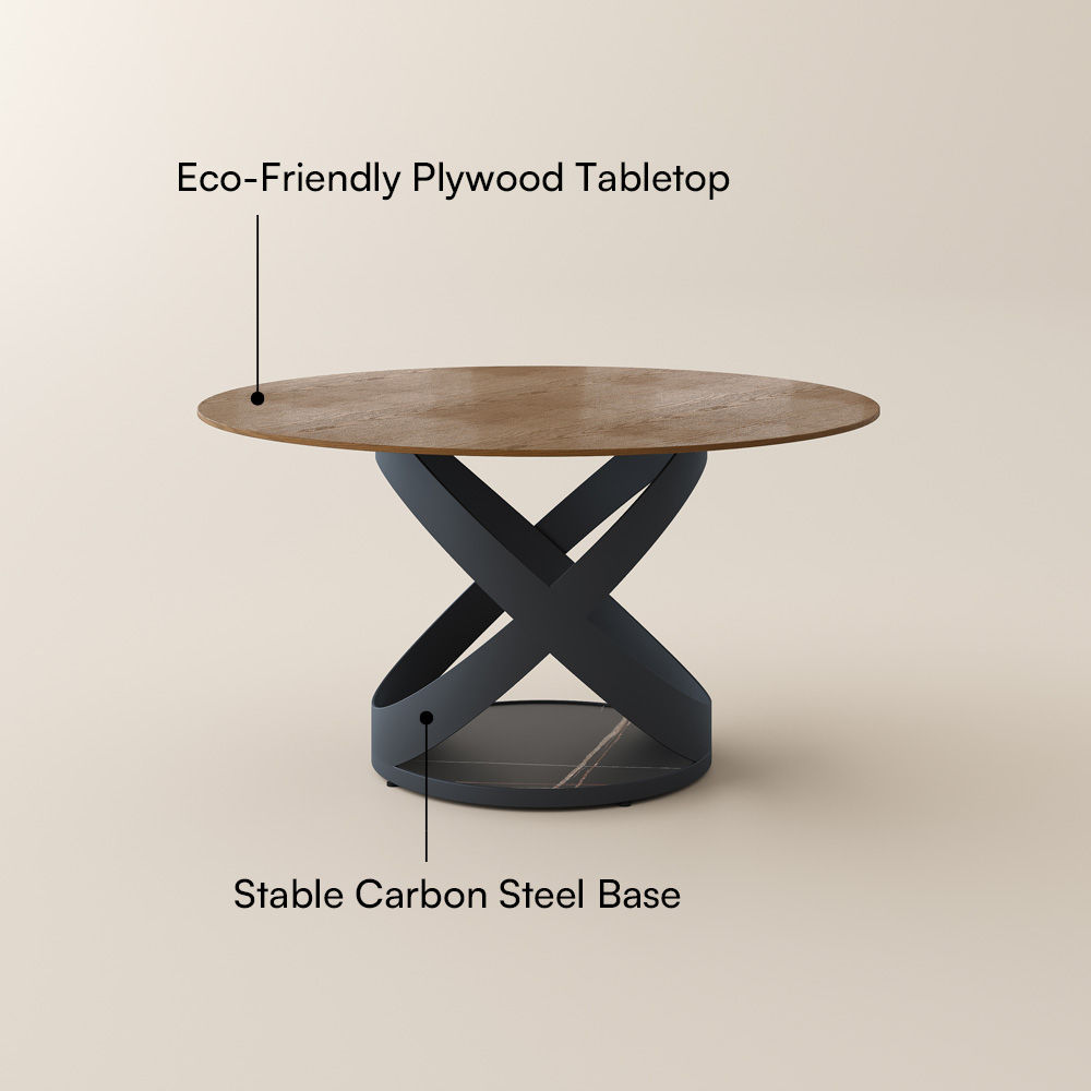 Maxwell Walnut Color Plywood Dining Tables